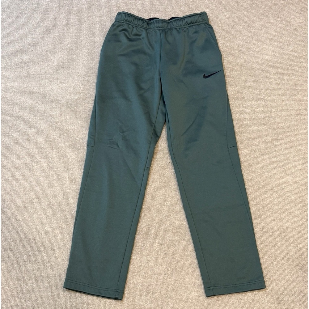 Nike Men's Green Sweatpants Size Small Elastic Waist Fleece Athletic Joggers